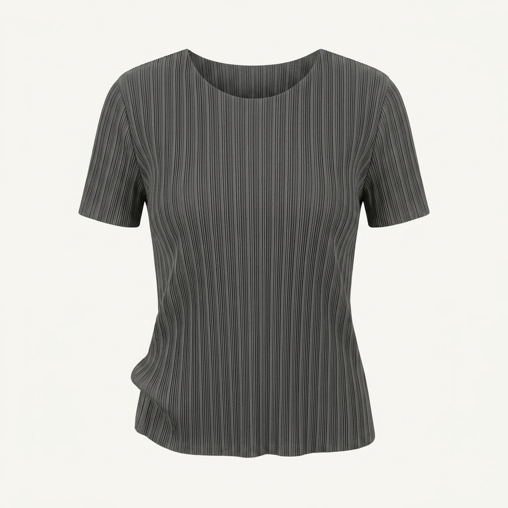 Pleats Please 플리츠플리즈 그레이 플리츠 티셔츠 1