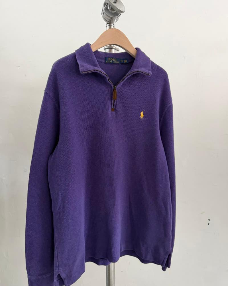 Polo 폴로 랄프로렌 신형 퍼플컬러 코튼 하프집업 5