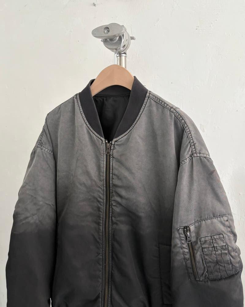 Coor 쿠어 워시드 블랙 MA-1 봄버 자켓 4