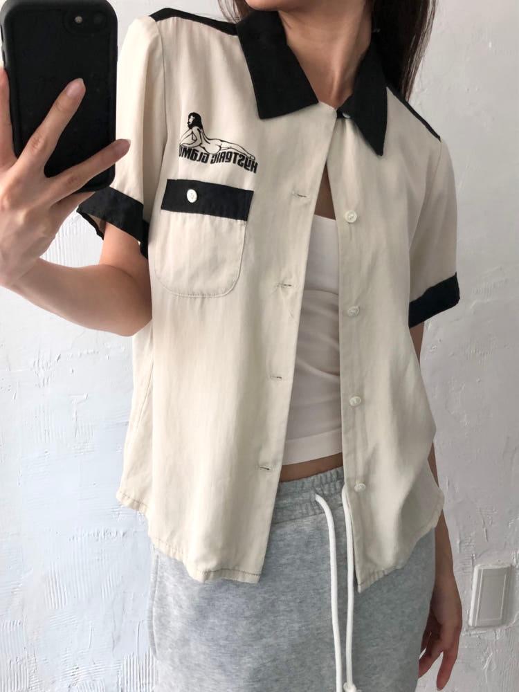 Hysteric Glamour 히스테릭글래머 투톤 볼링 셔츠 3