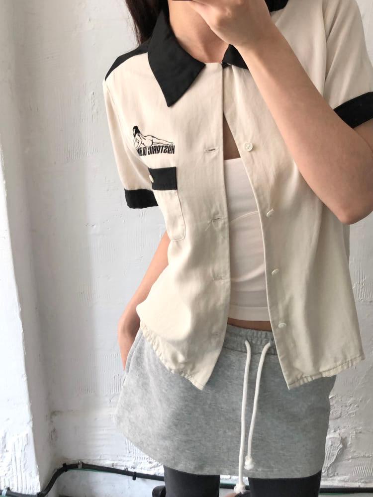 Hysteric Glamour 히스테릭글래머 투톤 볼링 셔츠 4