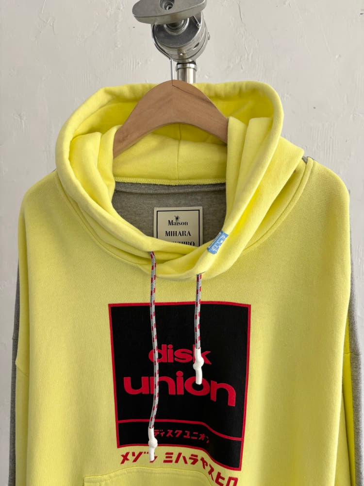 MIHARA YASUHIRO x diskunion 미하라 야스히로 옐로우 더블 프론트 후디 7