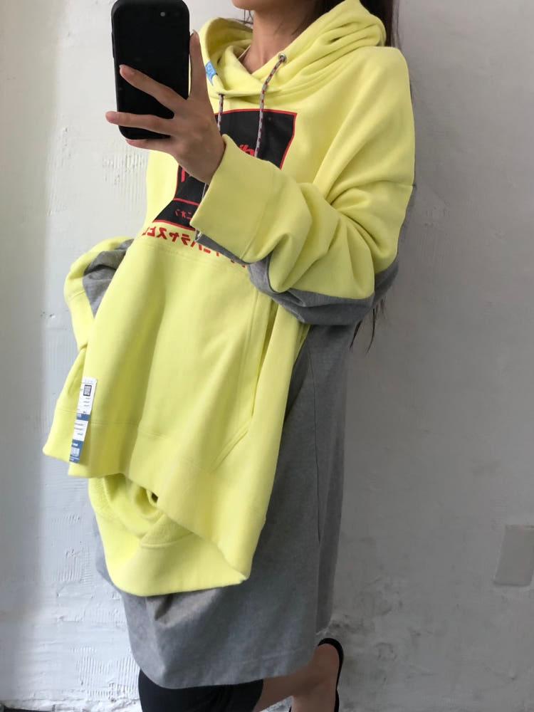 MIHARA YASUHIRO x diskunion 미하라 야스히로 옐로우 더블 프론트 후디 3