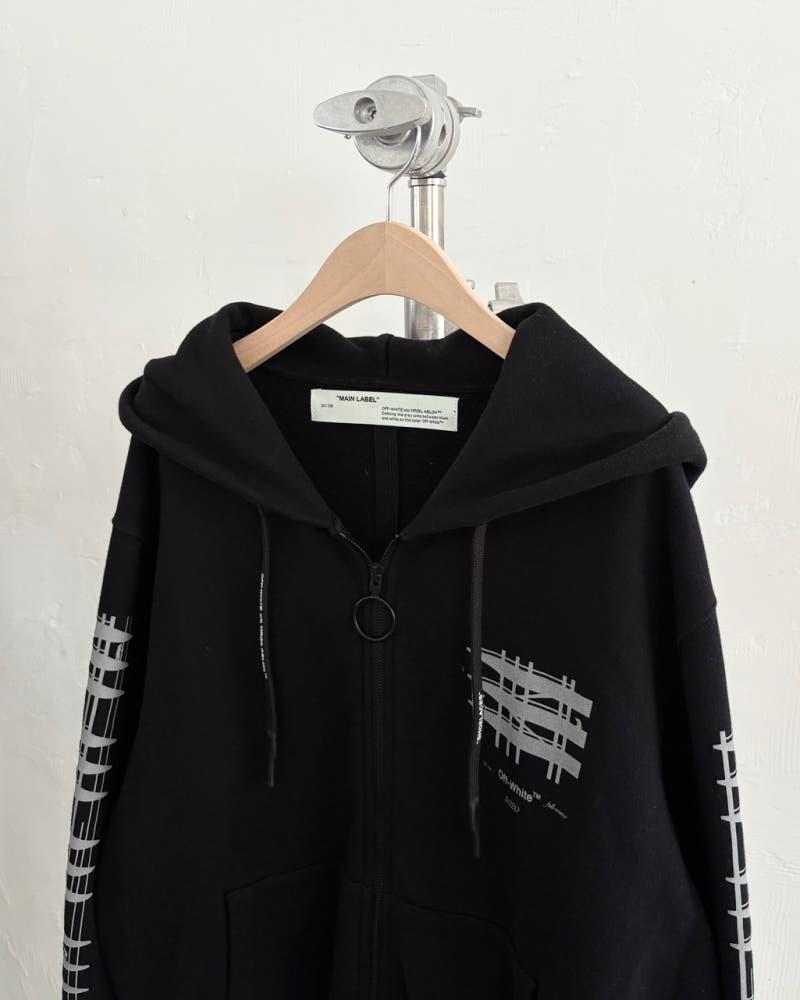 Off-White 오프화이트 블랙 인더스트리얼 후드 집업 8