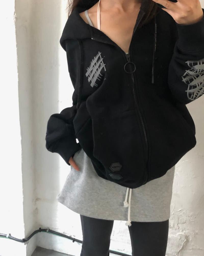 Off-White 오프화이트 블랙 인더스트리얼 후드 집업 6