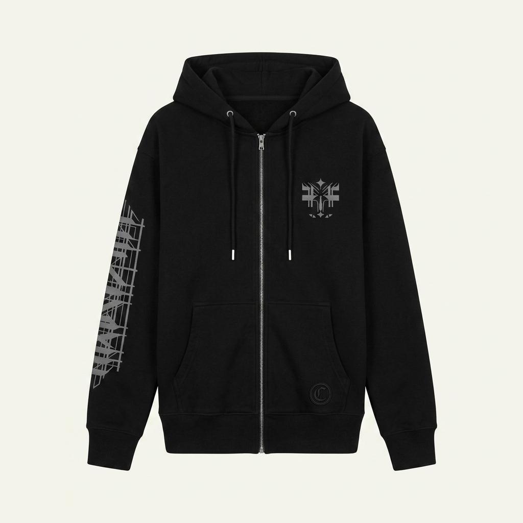 Off-White 오프화이트 블랙 인더스트리얼 후드 집업 1