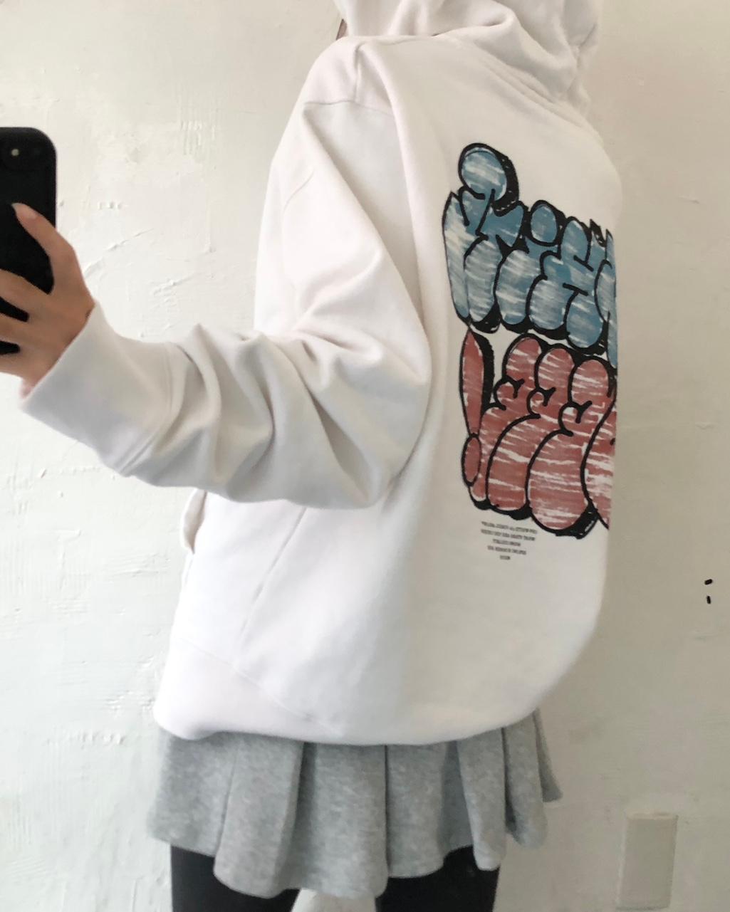 Off-White 오프화이트 화이트 버블 그래피티 후드티 2
