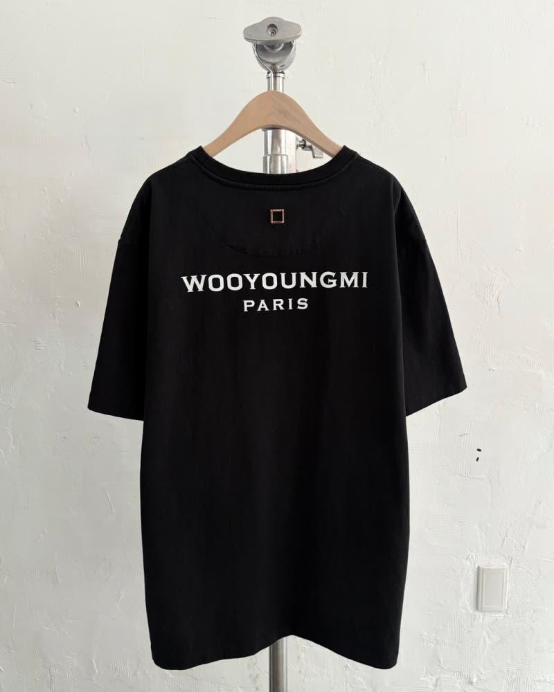 WOOYOUNGMI 우영미 블랙 백로고 반팔 티셔츠 7