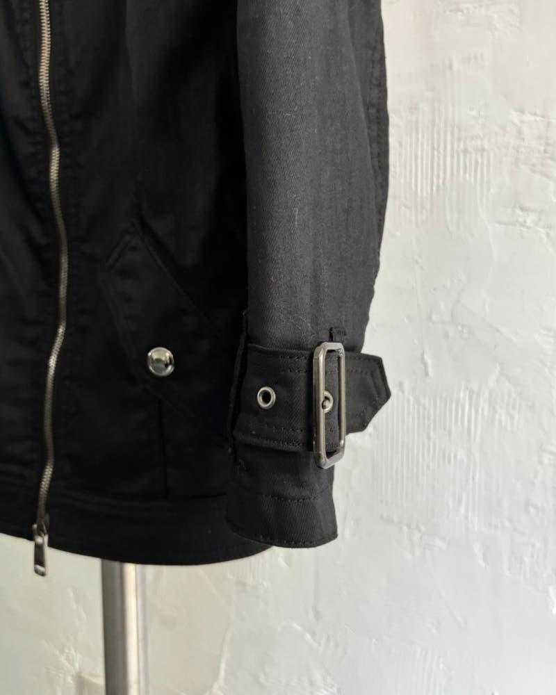Burberry 버버리 블랙 코튼 바이커 숏 자켓 10
