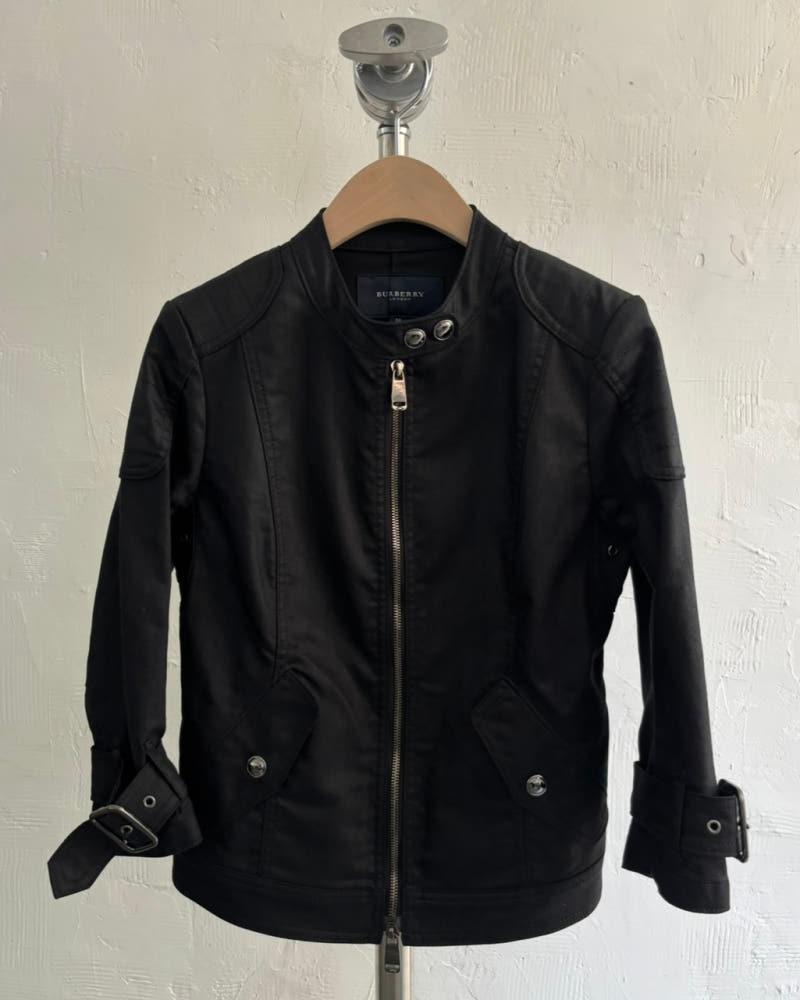 Burberry 버버리 블랙 코튼 바이커 숏 자켓 7