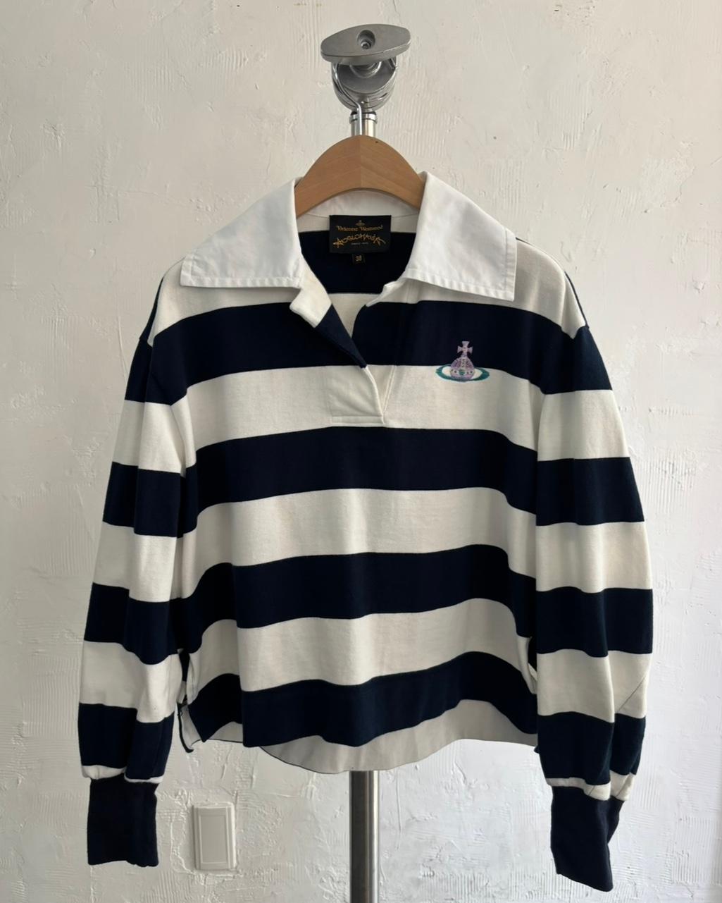 Vivienne Westwood 비비안웨스트우드 로고 단가라 크롭 맨투맨 2