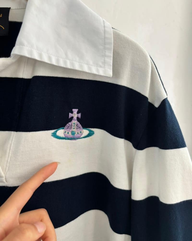 Vivienne Westwood 비비안웨스트우드 로고 단가라 크롭 맨투맨 9