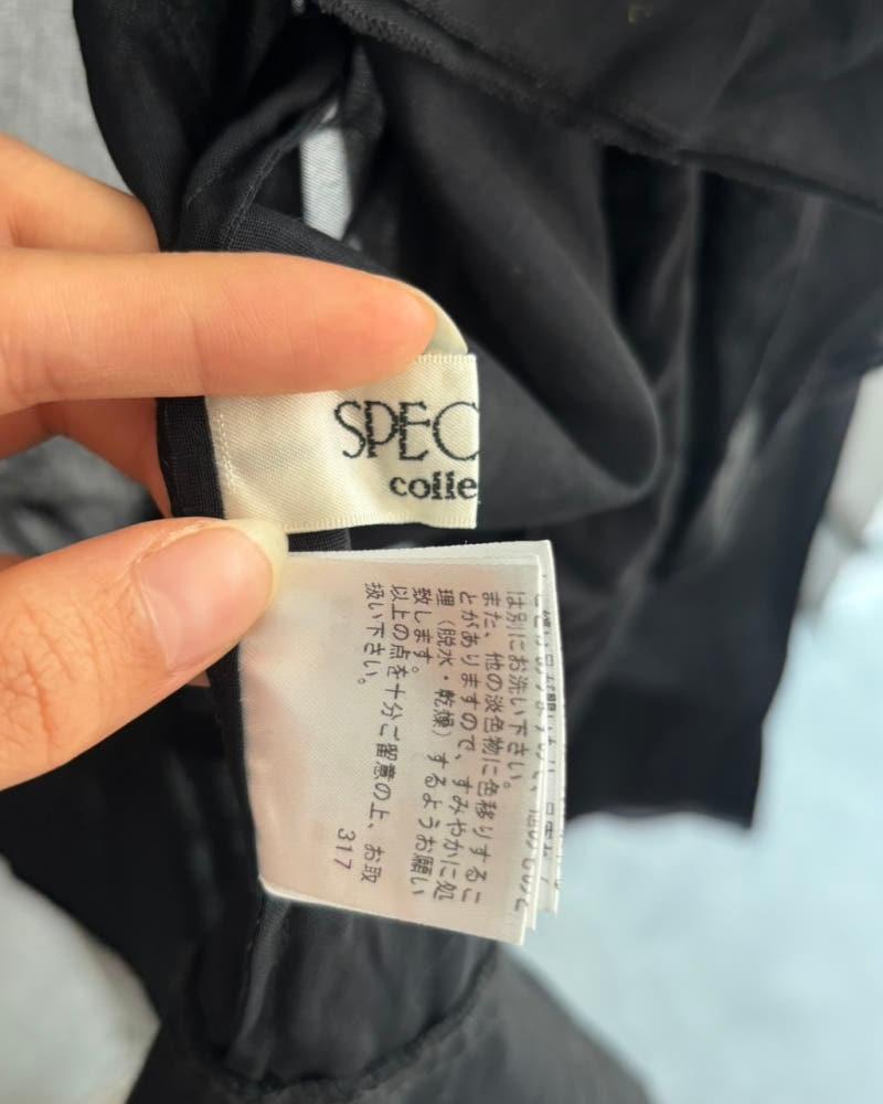 Specchio 스피치오 블랙 레이온 프릴 가디건 9