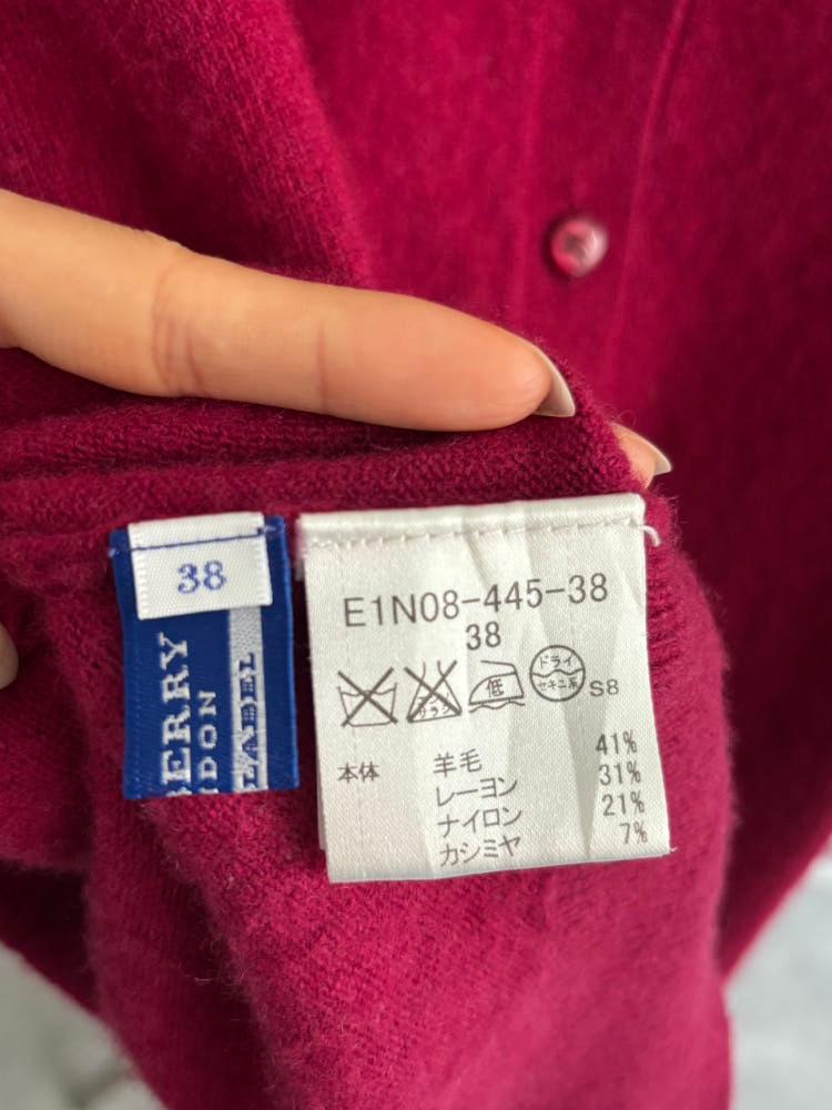 Burberry 버버리 블루라벨 울 캐시미어 하트로고 2way 니트 가디건 11