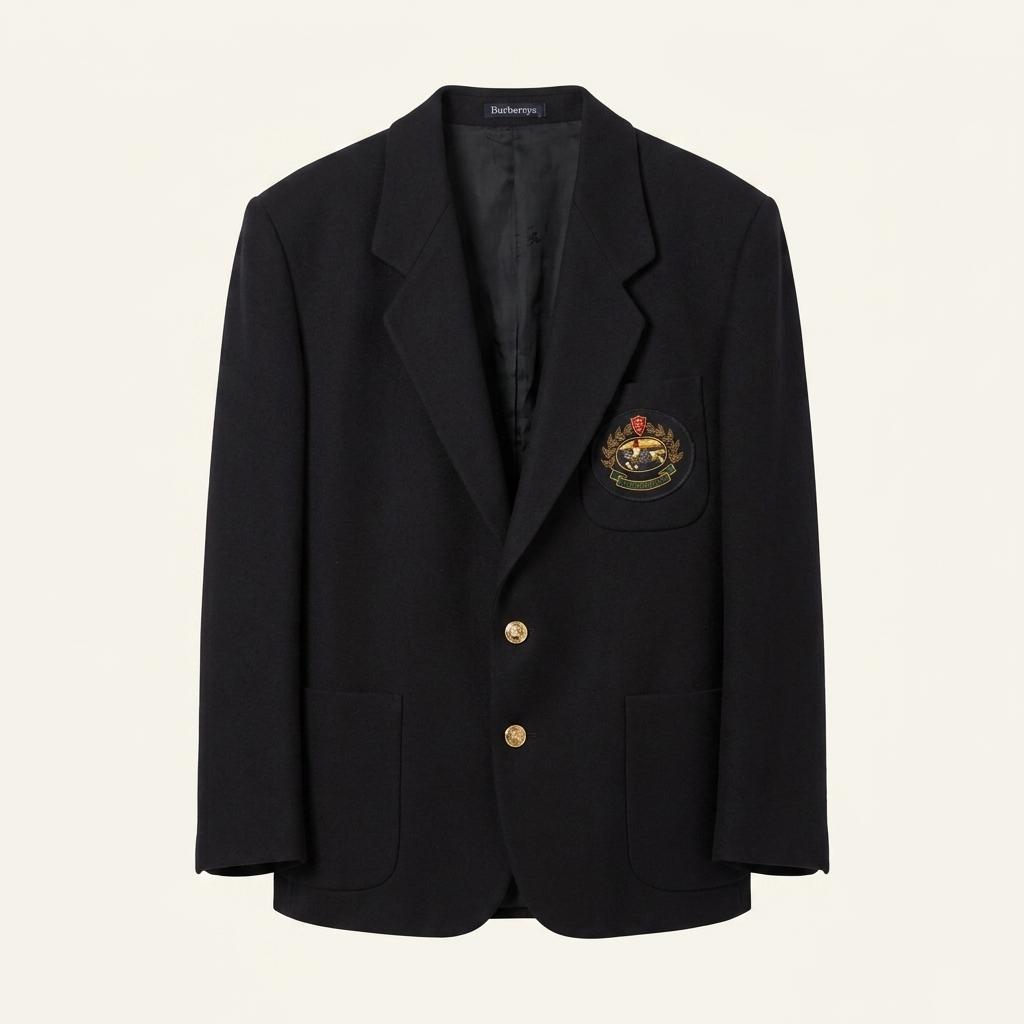 Burberry 버버리 크레스트 로고 금장 울 블레이저 자켓 1