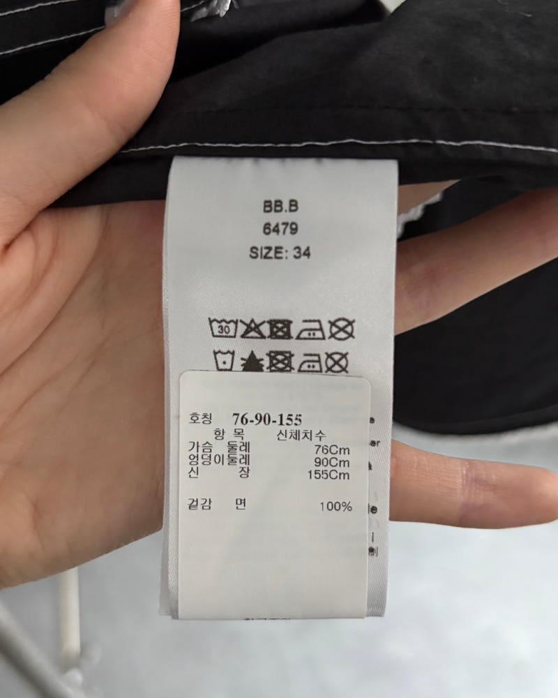 GANNI 가니 스티치 레이스 파플린 랩 블라우스 10