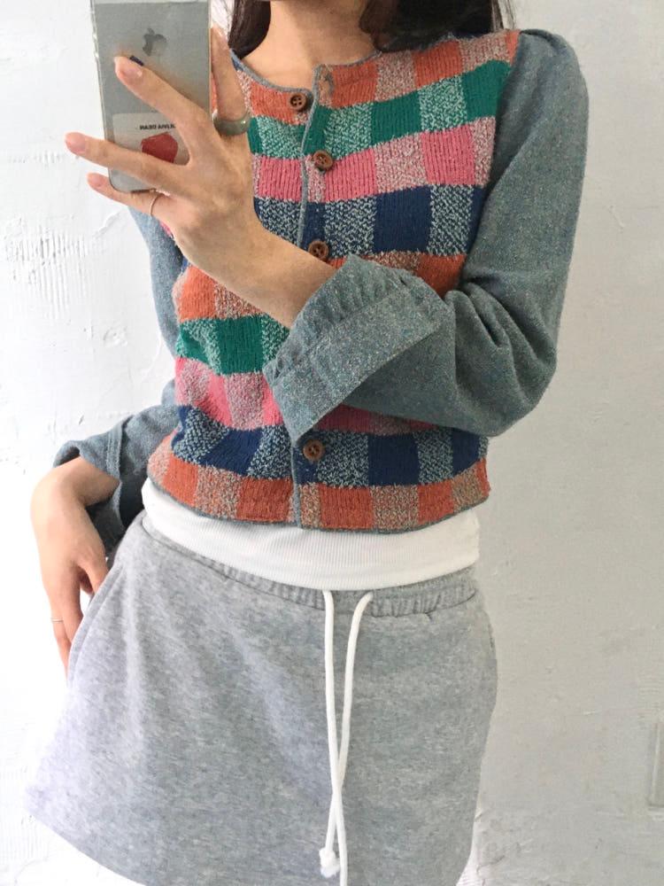 MISSONI 미쏘니 체크패턴 버튼 가디건 5