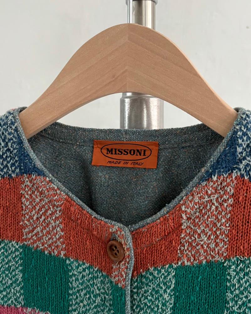MISSONI 미쏘니 체크패턴 버튼 가디건 10