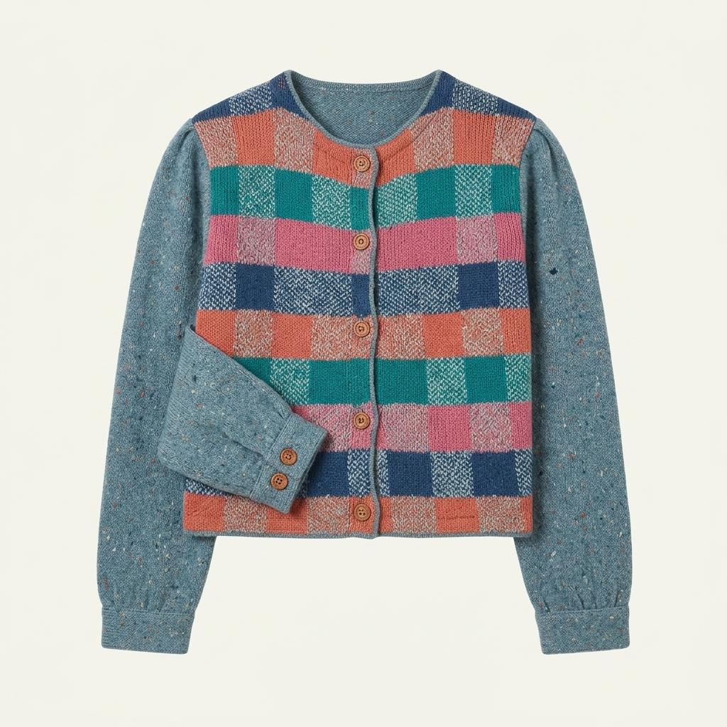 MISSONI 미쏘니 체크패턴 버튼 가디건 1