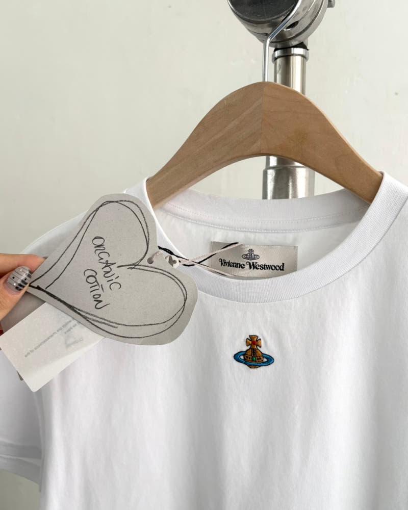 (새상품) Vivienne Westwood 비비안웨스트우드 화이트 컬러 로고 티셔츠 9