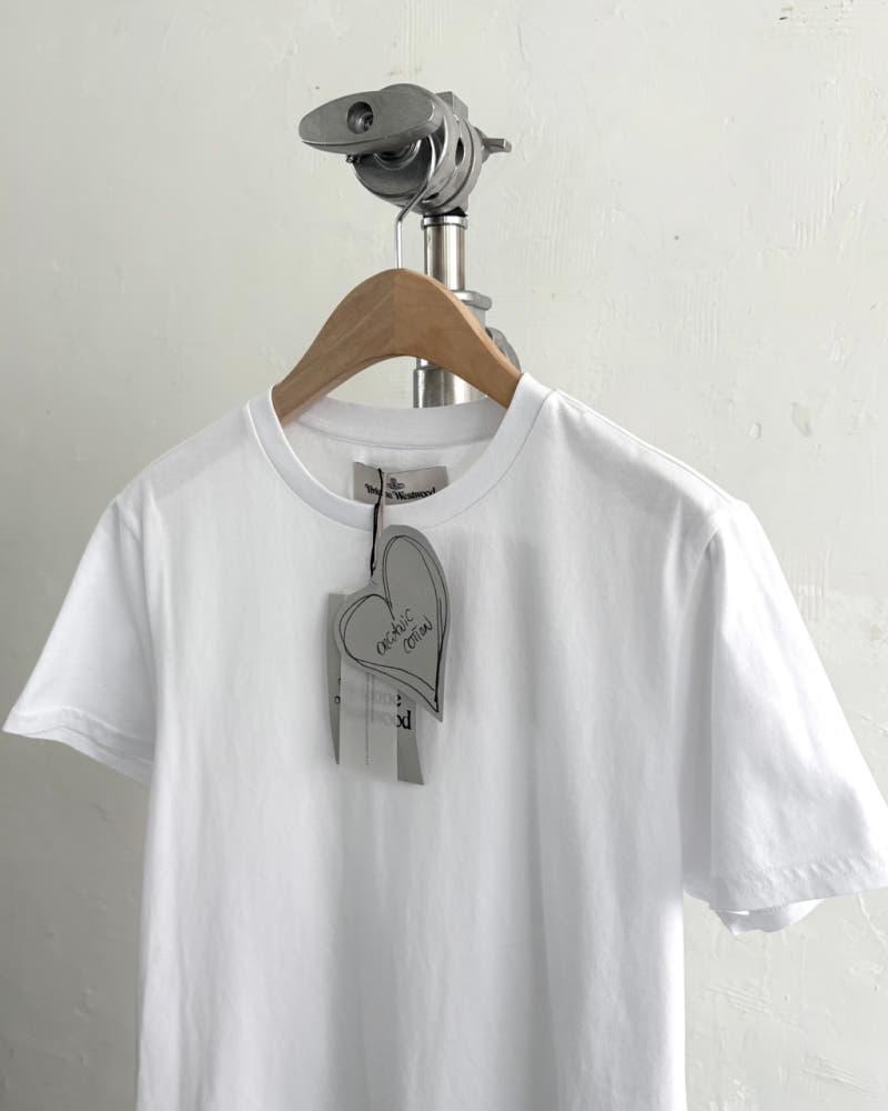 (새상품) Vivienne Westwood 비비안웨스트우드 화이트 컬러 로고 티셔츠 5