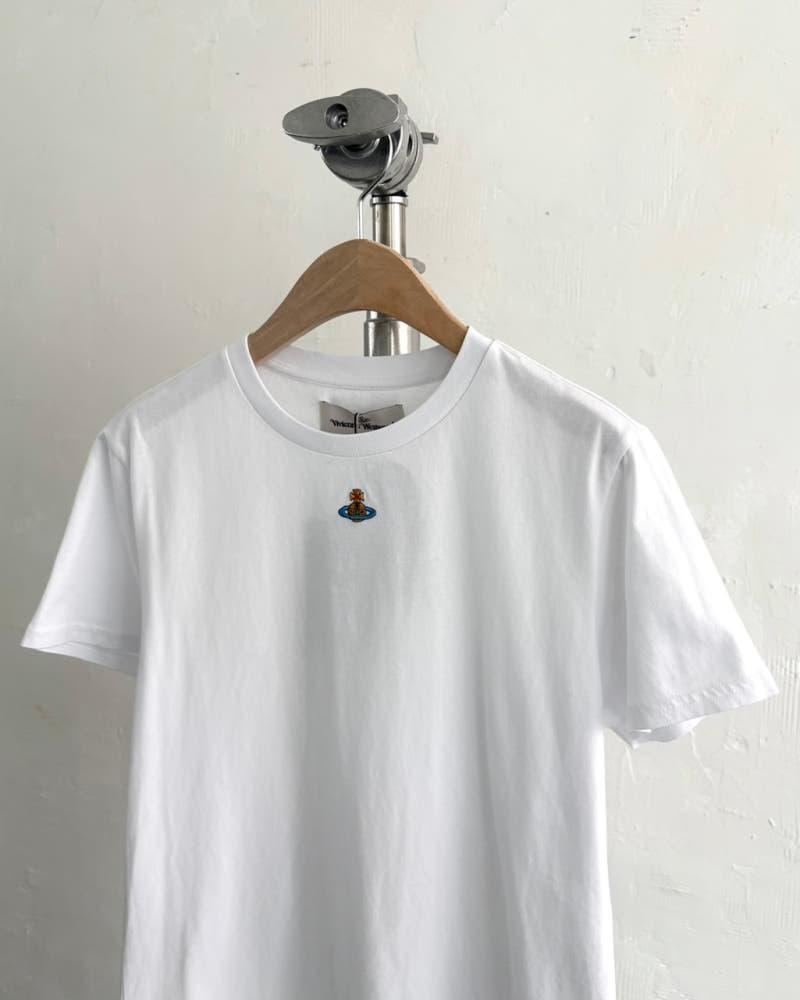 (새상품) Vivienne Westwood 비비안웨스트우드 화이트 컬러 로고 티셔츠 4