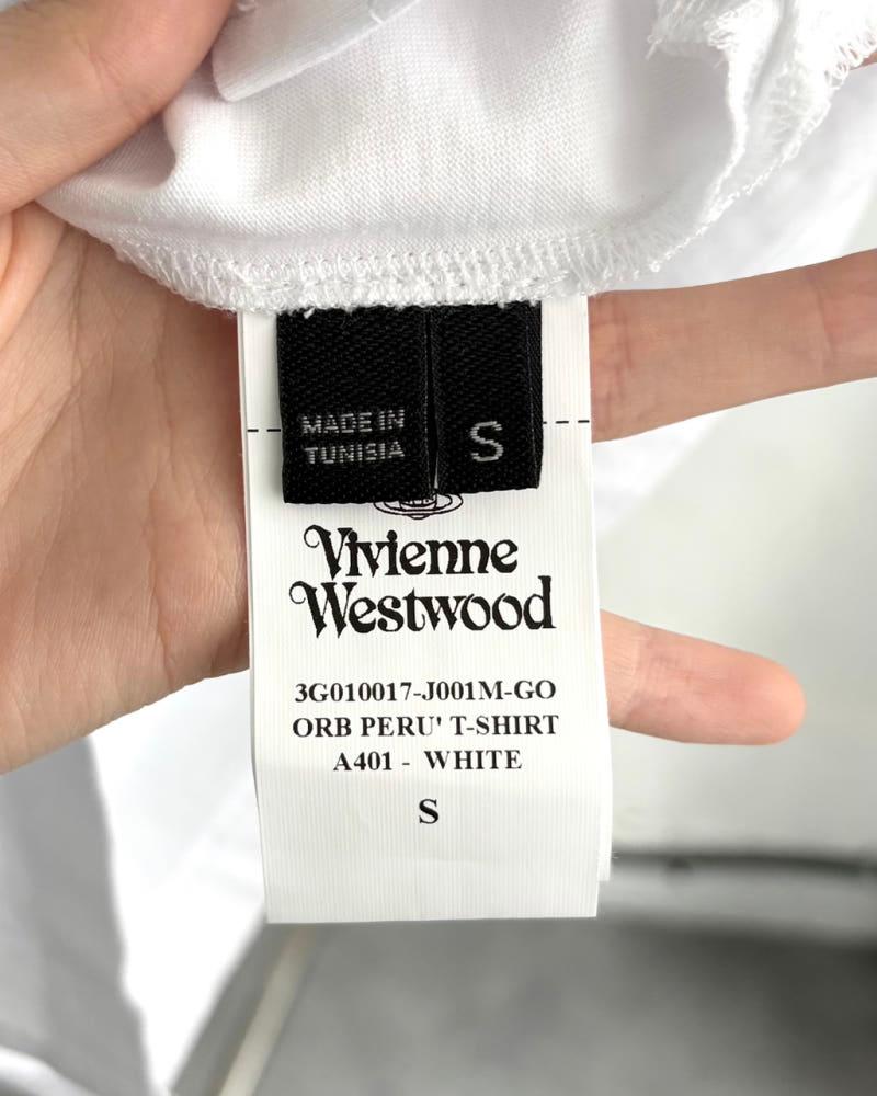 (새상품) Vivienne Westwood 비비안웨스트우드 화이트 컬러 로고 티셔츠 7