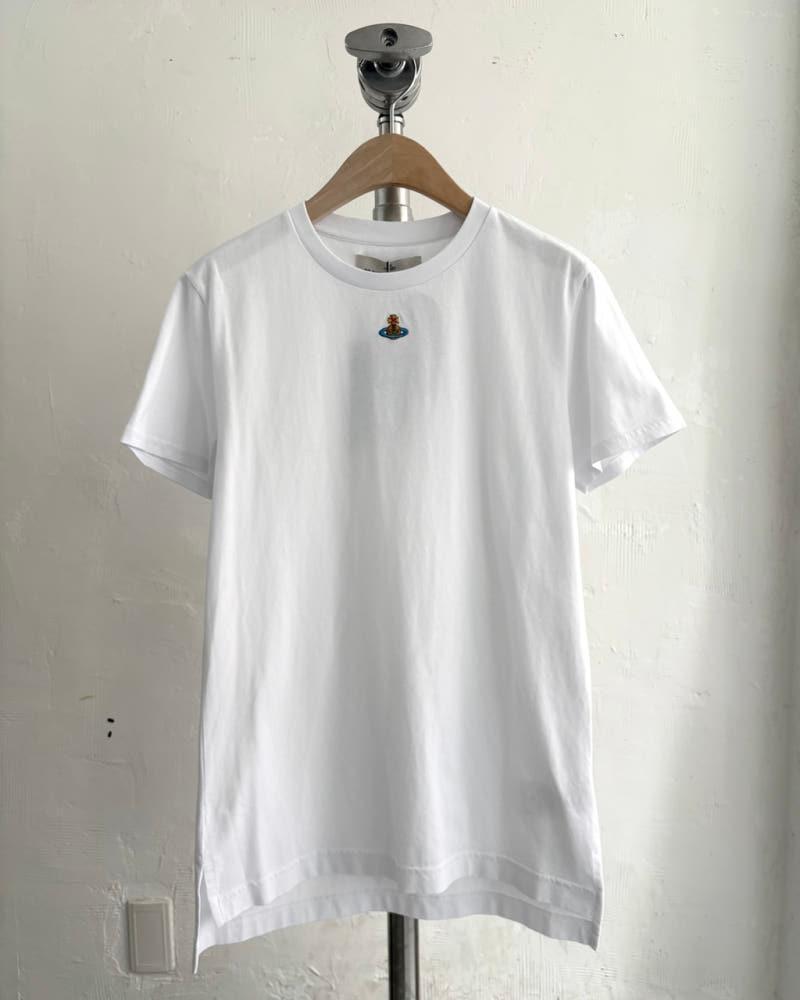 (새상품) Vivienne Westwood 비비안웨스트우드 화이트 컬러 로고 티셔츠 3