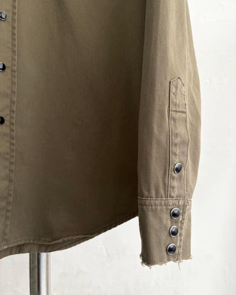 Saint Laurent 생로랑 카키 웨스턴 셔츠 9