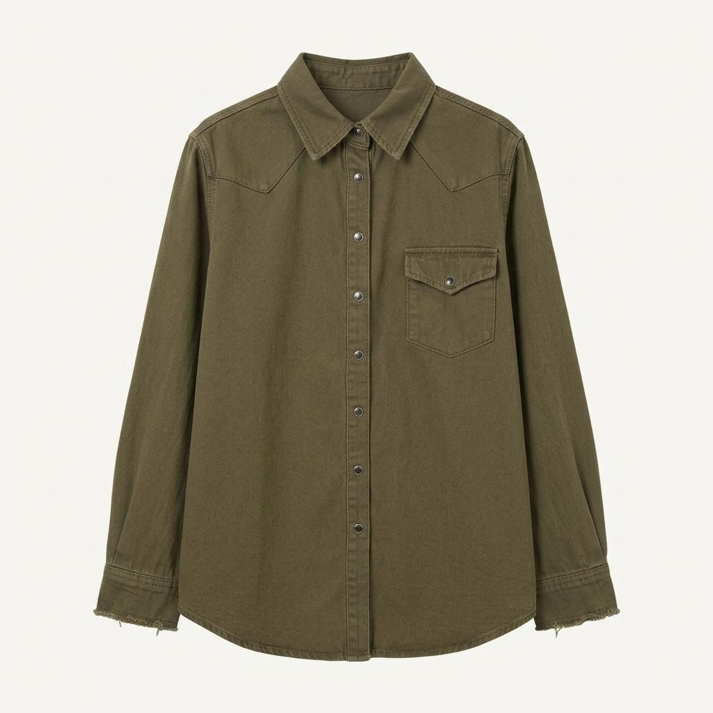 Saint Laurent 생로랑 카키 웨스턴 셔츠 1