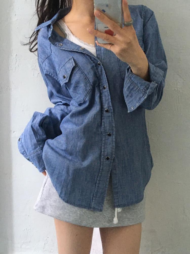 Saint Laurent 생로랑 데님 웨스턴 셔츠 4