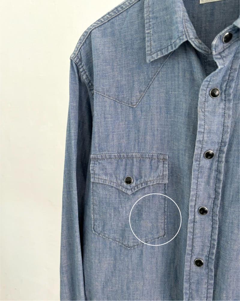 Saint Laurent 생로랑 데님 웨스턴 셔츠 10