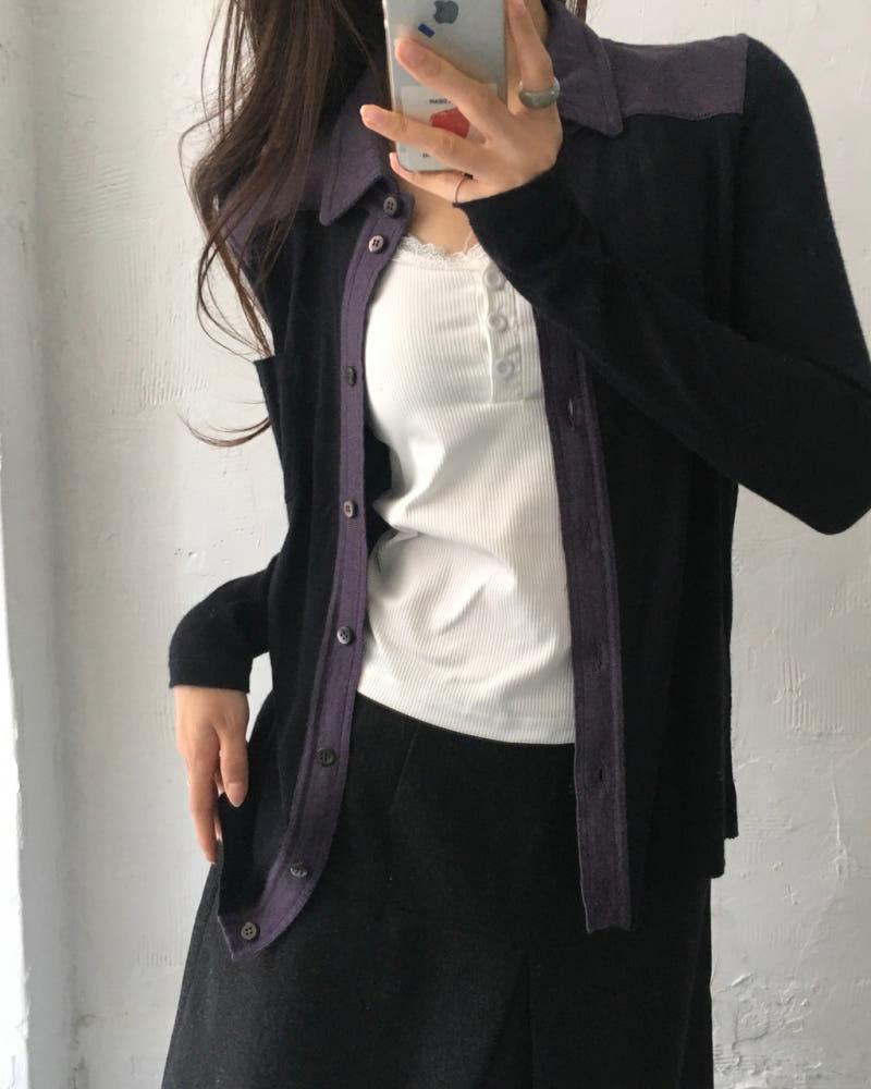 Prada 프라다 캐시미어 실크 카라 가디건 4