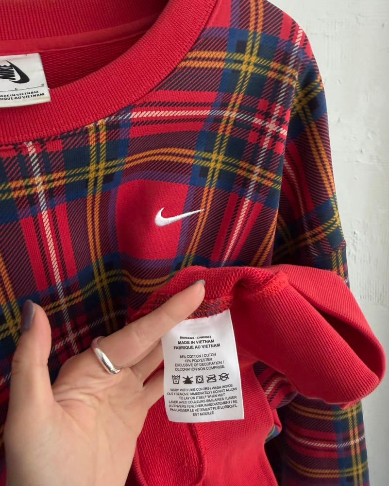 Nike 나이키 NRG 플레이드 스우시 스트라이프 체크 맨투맨 10