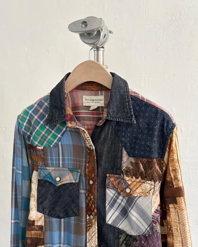 Denim & Supply 데님앤서플라이 패치워크 웨스턴 셔츠 4