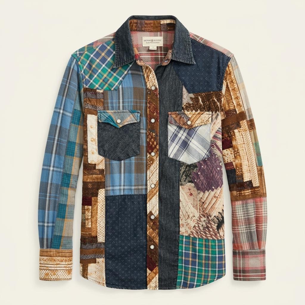 Denim & Supply 데님앤서플라이 패치워크 웨스턴 셔츠 1