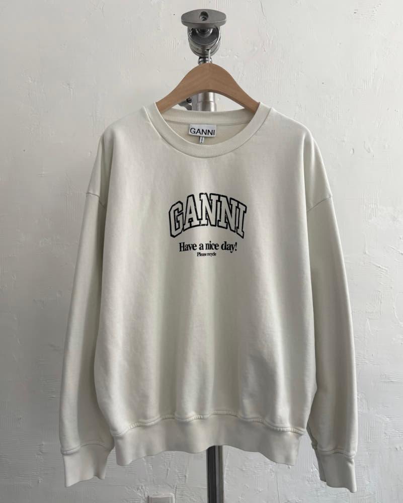 GANNI 가니 로고 맨투맨 3