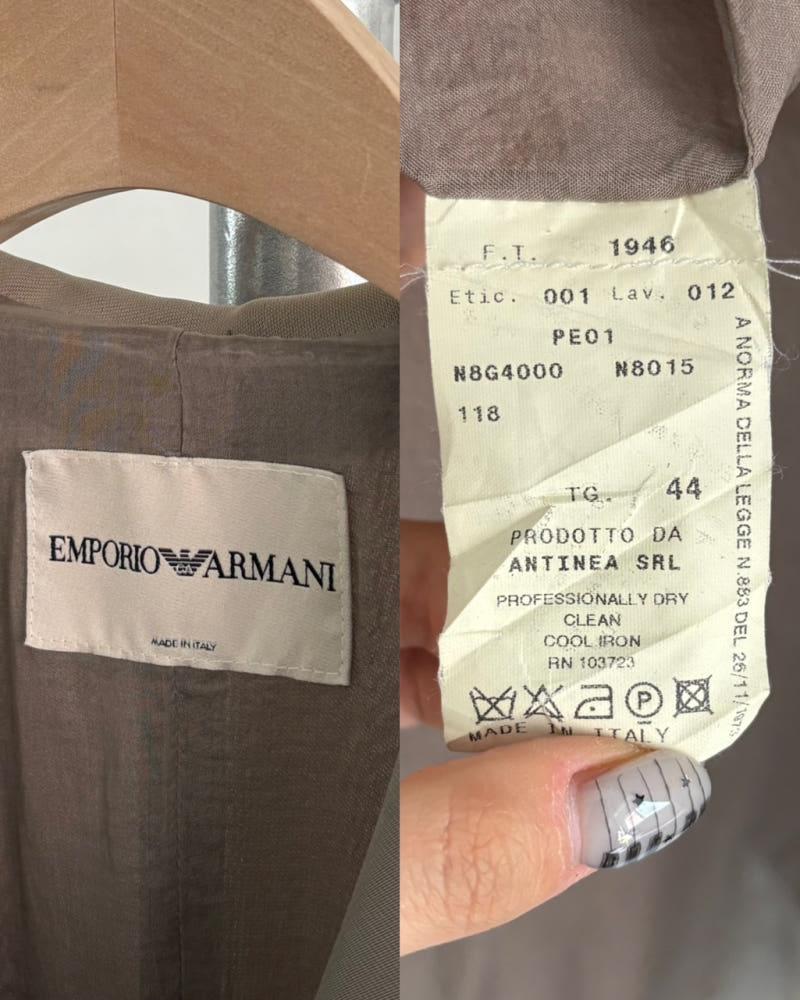 Armani 아르마니 베이지 컬러 프릴 디테일 블레이저 11