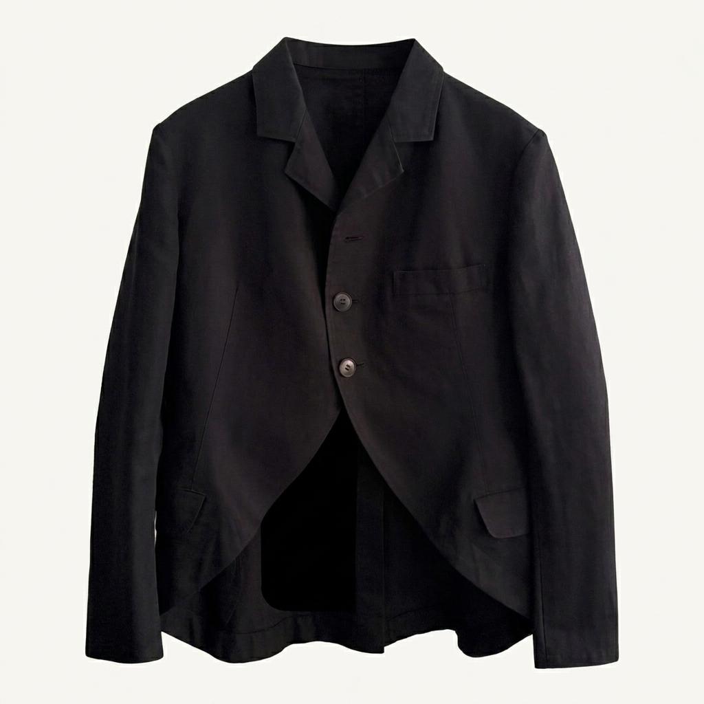 Yohji Yamamoto 요지야마모토 블랙 크롭 블레이저 자켓 1
