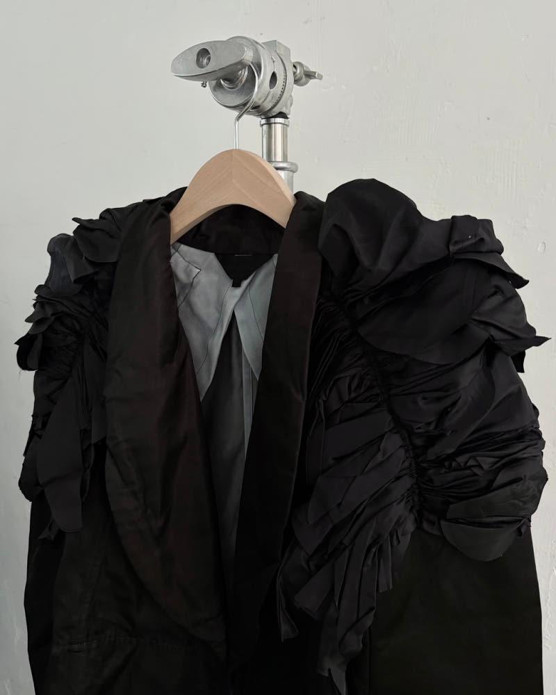 Comme des Garçons 꼼데가르송 2004‘s 메인 컬렉션 러플 숄더 크롭 자켓 4