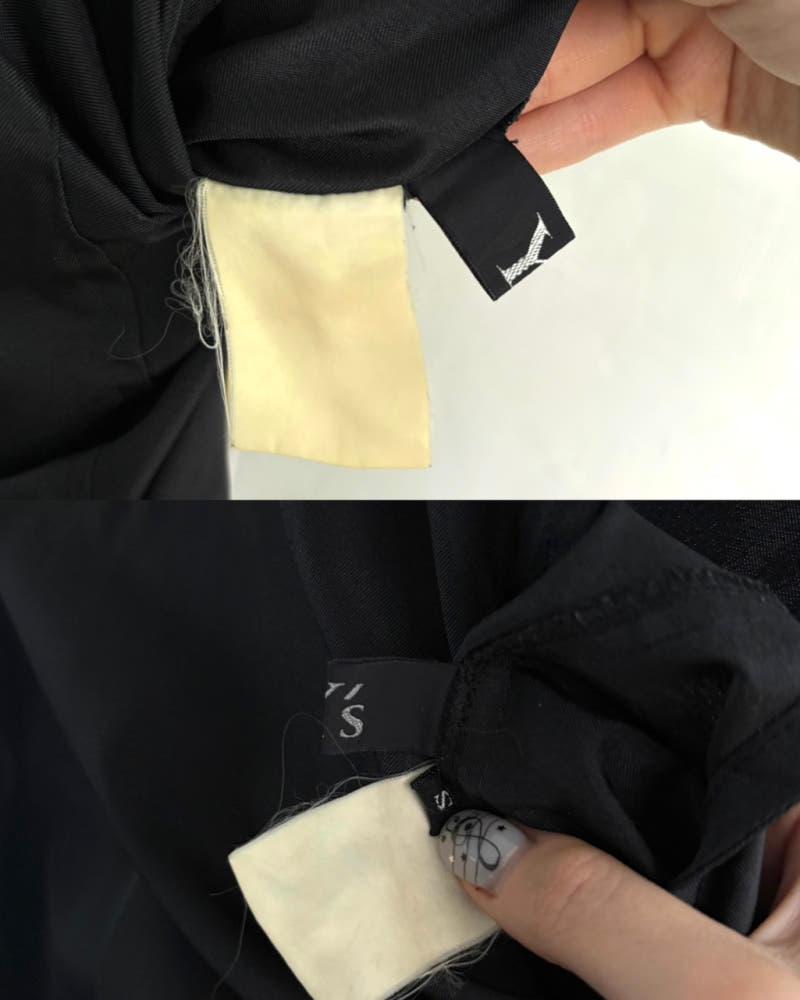 Yohji Yamamoto 요지야마모토 블랙 카라 슬리브리스 롱 원피스 10