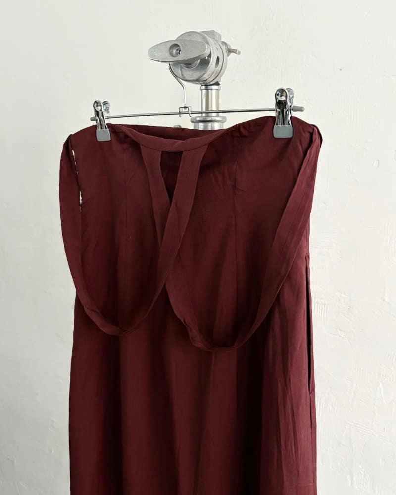 Yohji Yamamoto 요지야마모토 고딕 버건디 롱 스커트 10