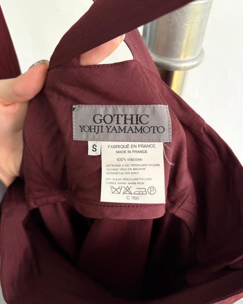 Yohji Yamamoto 요지야마모토 고딕 버건디 롱 스커트 11