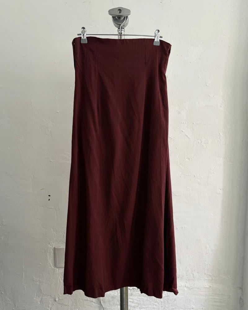 Yohji Yamamoto 요지야마모토 고딕 버건디 롱 스커트 7