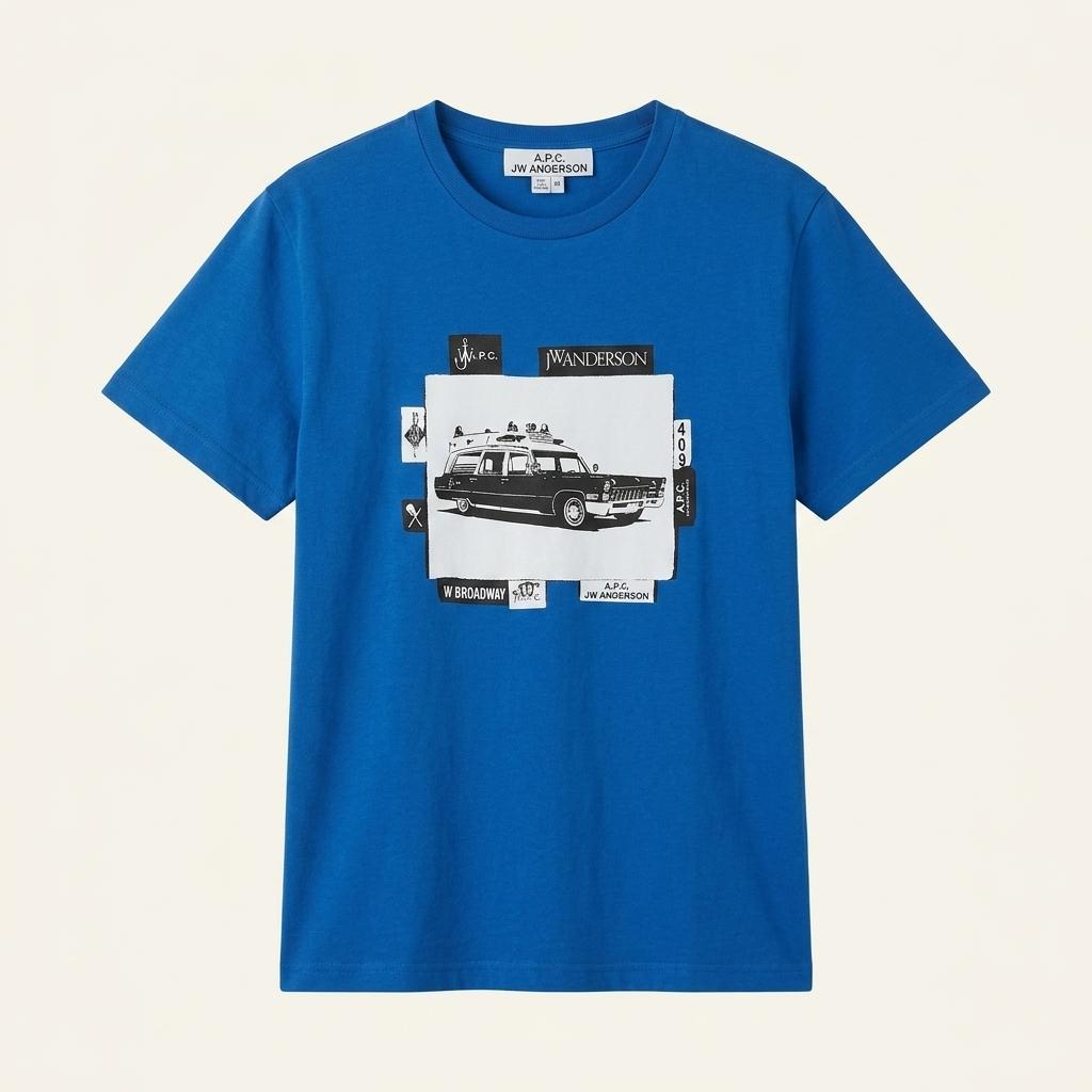 A.P.C. x JW ANDERSON 아페쎄 x JW엔더슨 카 프린팅로고 코튼 티셔츠 1
