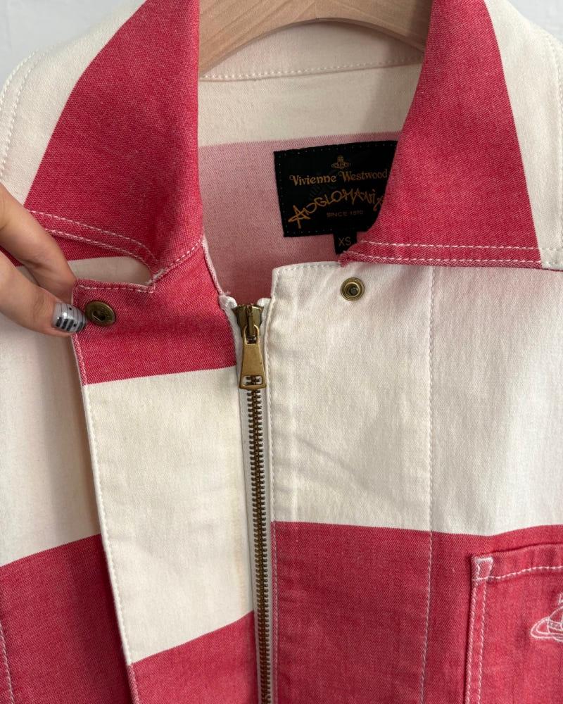 Vivienne Westwood 비비안웨스트우드 앵글로매니아 레드 컬러 스트라이프 자켓 8