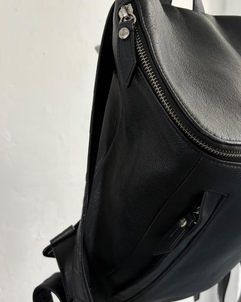 Vivienne Westwood 비비안웨스트우드 앵글로매니아 블랙 레더 백팩 4