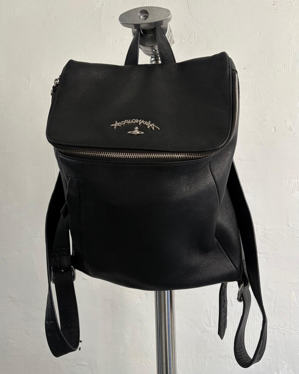 Vivienne Westwood 비비안웨스트우드 앵글로매니아 블랙 레더 백팩 2