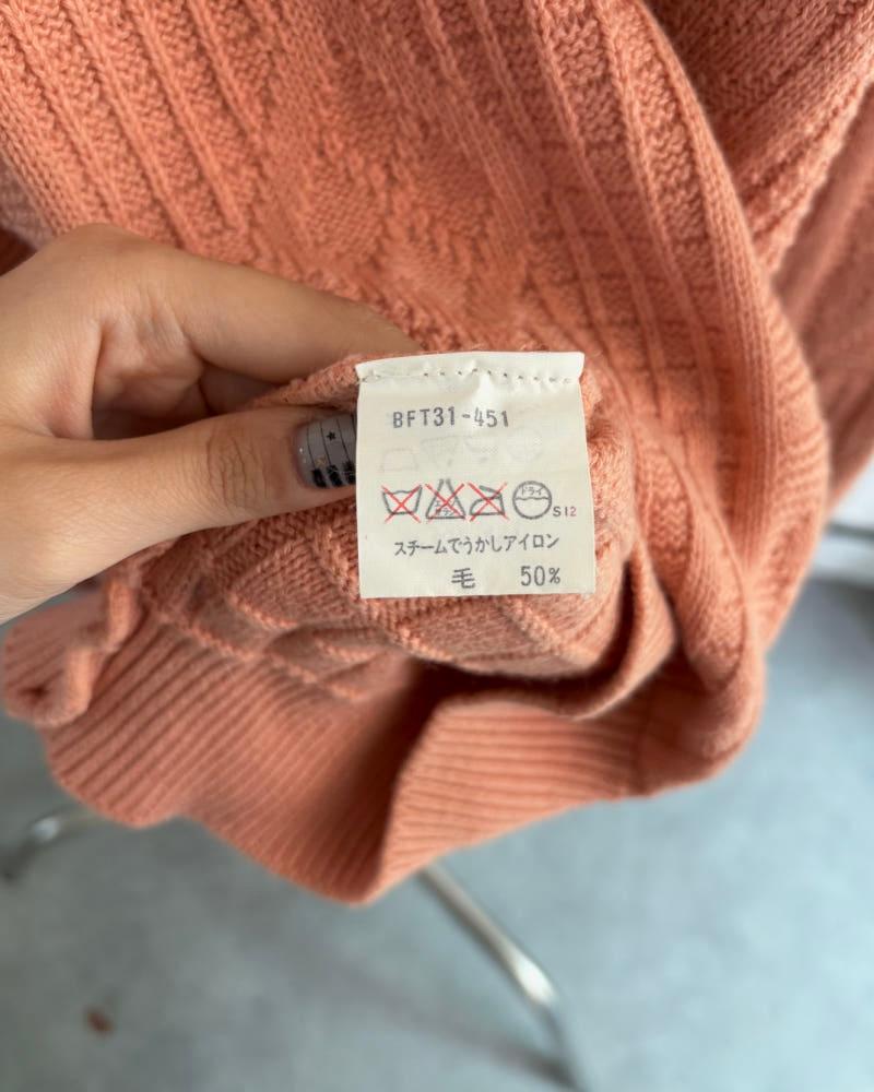 Burberry 버버리 90’s 코랄 핑크 패턴 니트 7