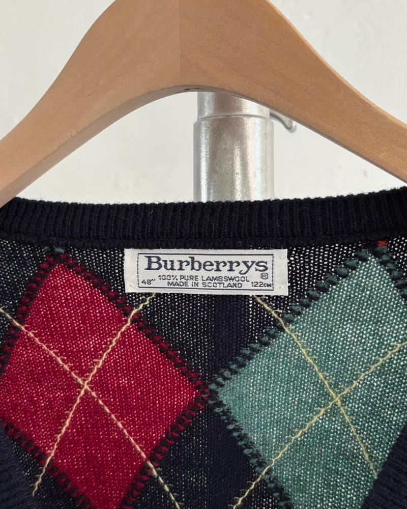 Burberry 버버리 아가일 패턴 퓨어 램스울 니트 5